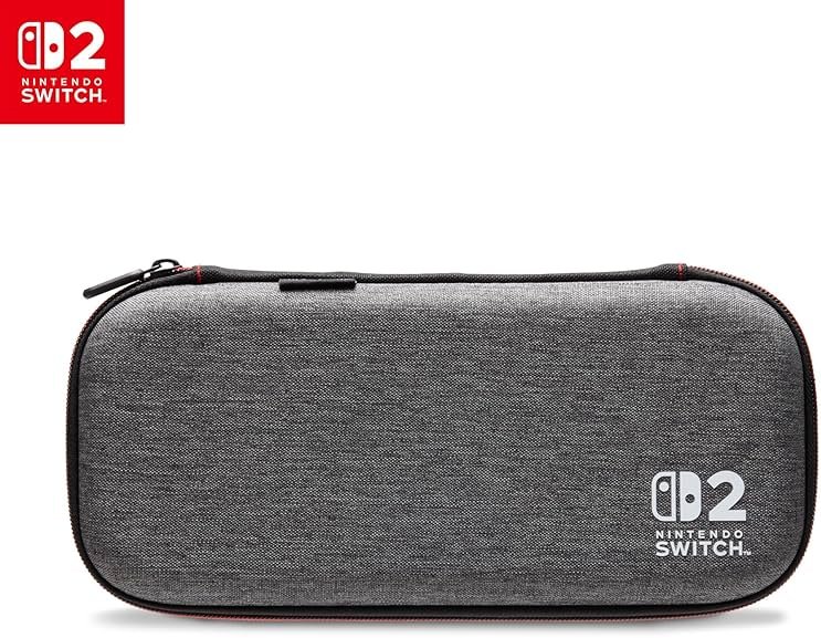 PowerA Slim Case for Nintendo Switch 2 - Dark Heather Grey, Officially Licensed, Protective Case, Holds 10 Game Cards, Padded Screen Protector, Built-in Play Stand - Product Image