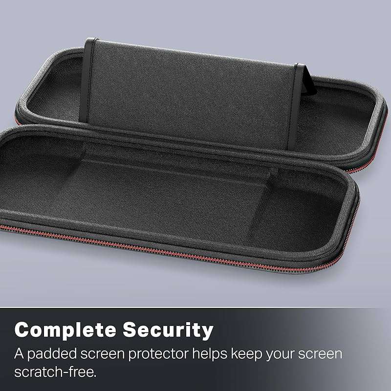 PowerA Slim Case for Nintendo Switch 2 - Dark Heather Grey, Officially Licensed, Protective Case, Holds 10 Game Cards, Padded Screen Protector, Built-in Play Stand - Image 7