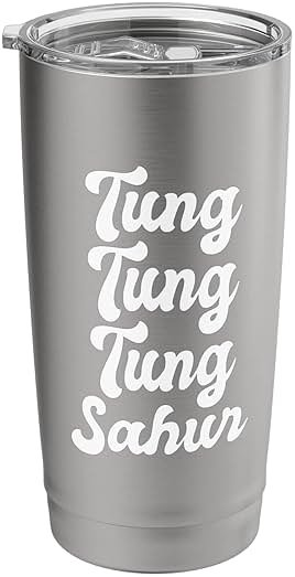 Tung Tung Tung Sahur Meme Viral Joke Drum Beat Wooden Log Stainless Steel Insulated Tumbler - Product Image