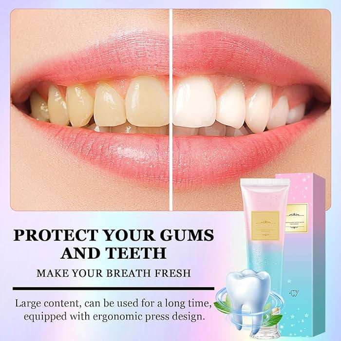 2Pcs Acssart Radiant Whitening Toothpaste,Niacinamide Whitening Toothpaste,Easilyous Bright Whiteing toothpastes,Nicotinamide Dazzling White,Removal Tooth Stains,Fresh Breath - Image 2