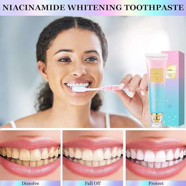 2Pcs Acssart Radiant Whitening Toothpaste,Niacinamide Whitening Toothpaste,Easilyous Bright Whiteing toothpastes,Nicotinamide Dazzling White,Removal Tooth Stains,Fresh Breath - Image 6