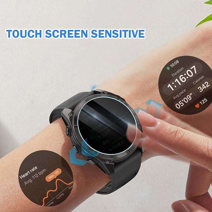 EasEasy 4 Pack Compatible for Garmin Fenix 8 51mm Screen Protector Privacy, 9H Tempered Glass Anti-peeping Protective Film for Fenix 8 Solar/Amoled & Fenix 7X Solar/Sapphire Solar 51mm Watch Film - Image 6