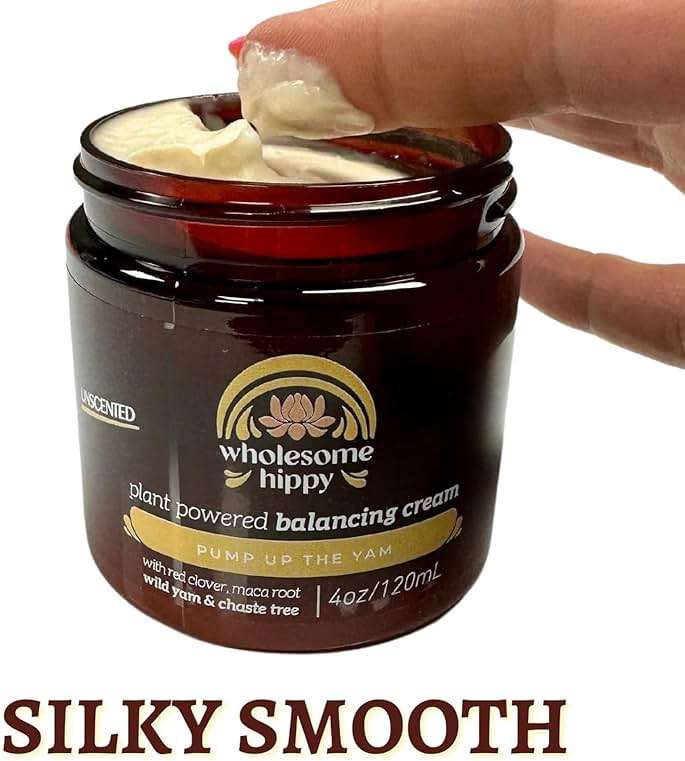 Wholesome Hippy Wild Yam Cream for Balance Support Body Cream with Maca, Chaste Tree, Milk Thistle & Shea – Moisturizing Botanical Balm for Women & Men – 4oz - Unscented - Image 2