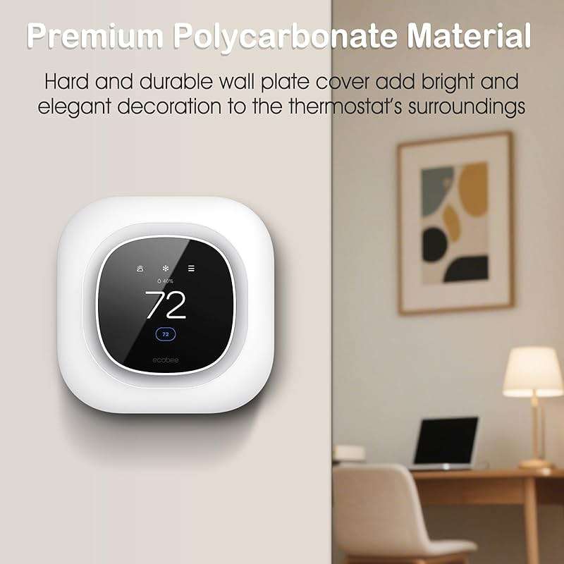 CaseBot Wall Plate for New 2025 ecobee Smart Thermostat Essential Thermostat, Practical and Stylish Trim Plate Bracket Cover Mount Holder, White - Image 5