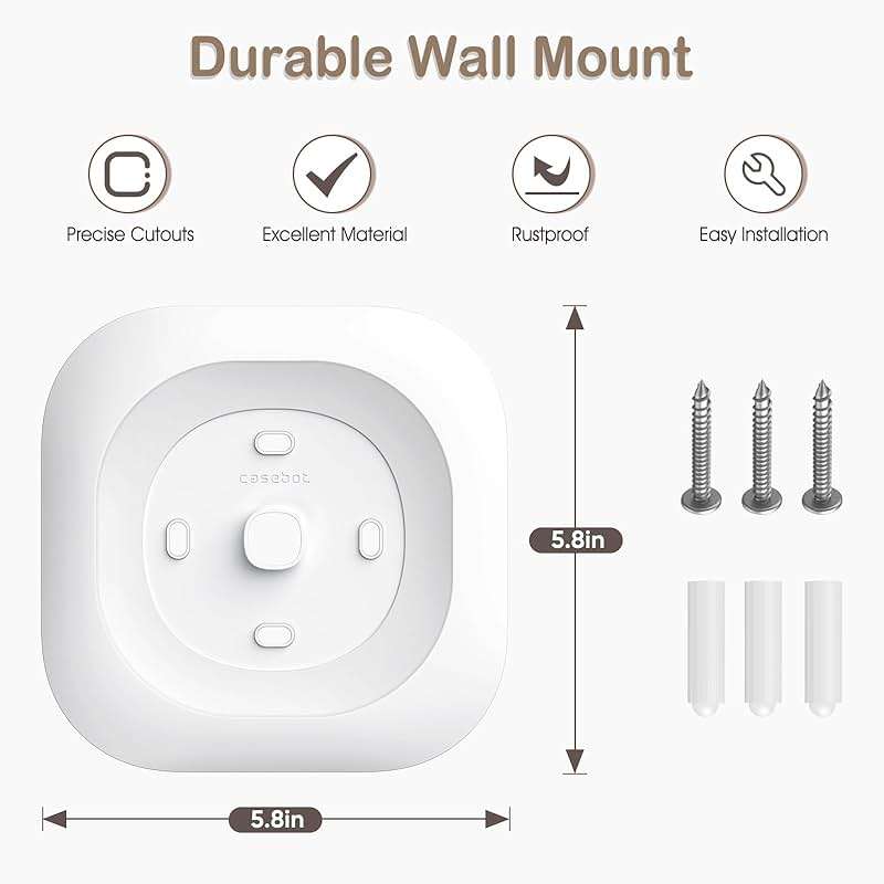 CaseBot Wall Plate for New 2025 ecobee Smart Thermostat Essential Thermostat, Practical and Stylish Trim Plate Bracket Cover Mount Holder, White - Image 7
