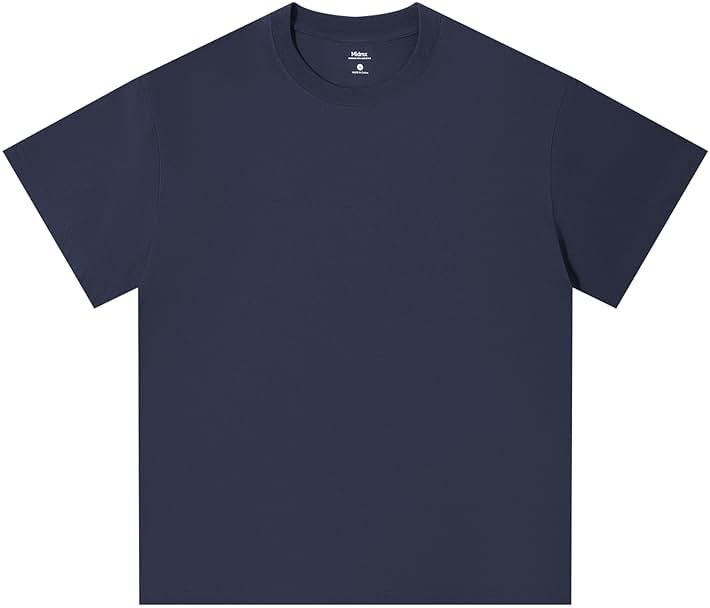 MIDMX Heavyweight Cotton T-Shirts for Men Women Unisex Short Sleeve Tees Crewneck Tops Loose Casual - Product Image