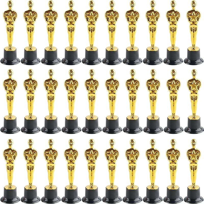 Cotiny 30 Pcs 6 Inch Gold Star Award Trophies Plastic Trophies Award Statues for Classroom Rewards Appreciation Gift Award Ceremony Supplies - Image 1