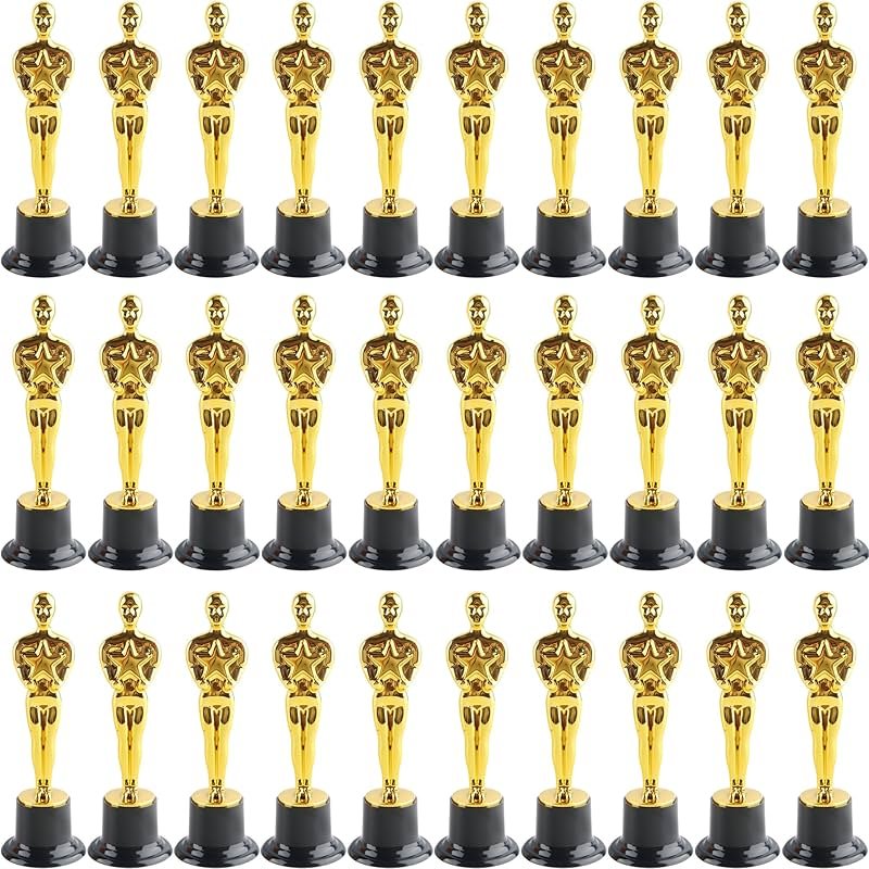 Cotiny 30 Pcs 6 Inch Gold Star Award Trophies Plastic Trophies Award Statues for Classroom Rewards Appreciation Gift Award Ceremony Supplies - Product Image