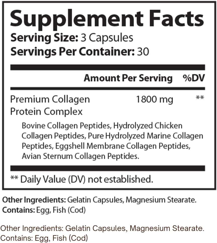 HAPPY MILLIONS Collagen Complex & Probiotic 60 Billion Capsules | Supports Skin, Joint & Digestive Health | Type I, II, III, V, X Collagen + MAKTREK Probiotic | 90 + 60 Capsules - Image 2