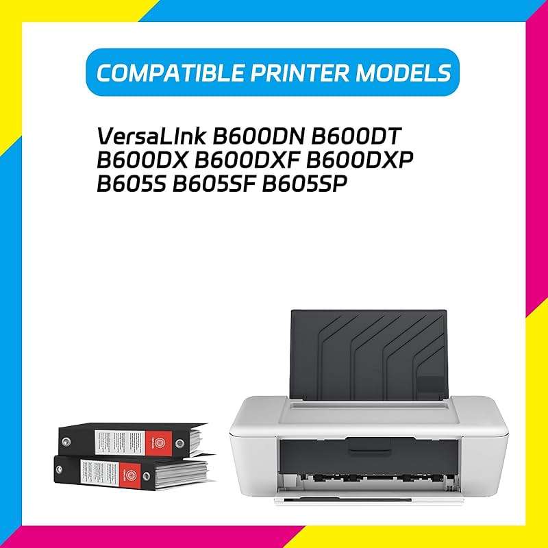 106R03944 Toner Cartridge Compatible for Xerox VersaLInk B600DN B600DT B600DX B600DXF B600DXP B605S B605SF Printers (1 Pack Black) - Image 2