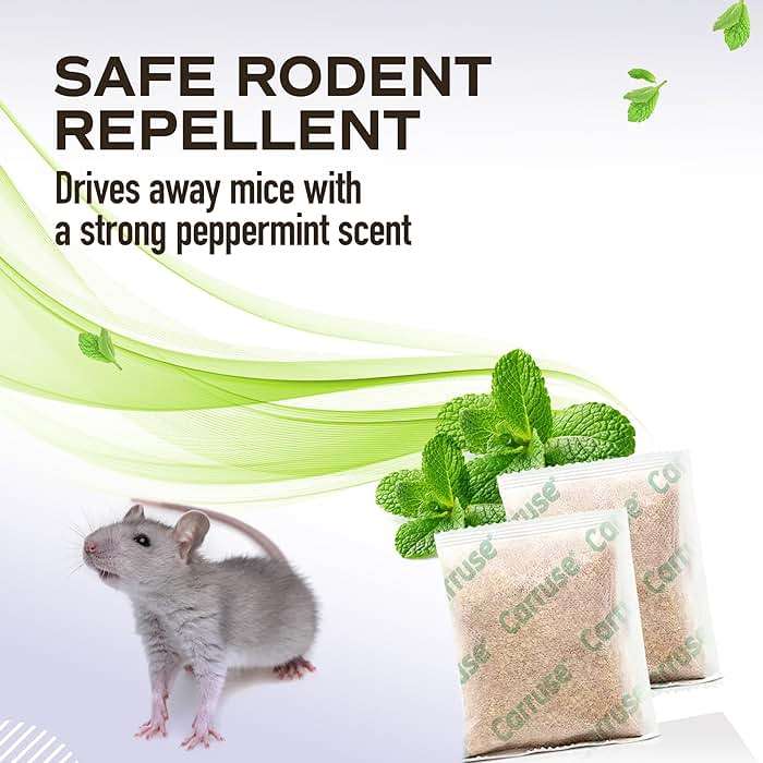 Mouse Rodent Repellent Peppermint Oils: Rate/Spiders/Moths/Ants/Roaches/Silverfish Deterrent - Squirrel Repellent - Car Engines/RV/Truck/Boat/Garage/Shed/Cabin - Indoor Mice Repellent Pouches - Image 9