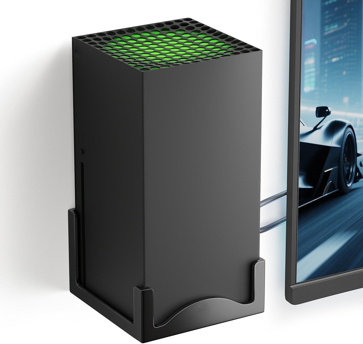 Wall Mount for Xbox Series X – Heavy-Duty Metal Console Holder with Ventilated Base and Silicone Pads – Space-Saving Xbox X Wall Bracket for Better Cooling and Easy Installation - Product Image