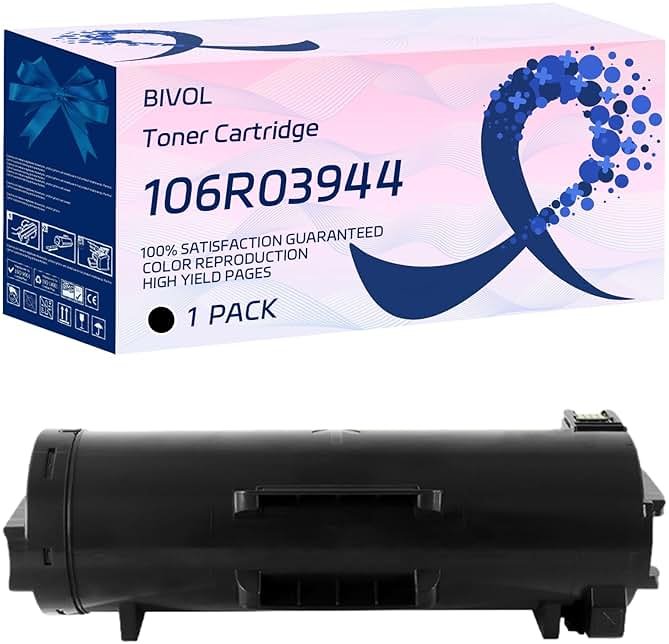 BIVOL 106R03944 Toner Cartridge Compatible for Xerox VersaLInk B600DN B600DT B600DX B600DXF B600DXP B605S B605SF B605SP Printers, with Chip, High Yield 56700 Pages, Vivid Colors (1 Pack Black) - Product Image