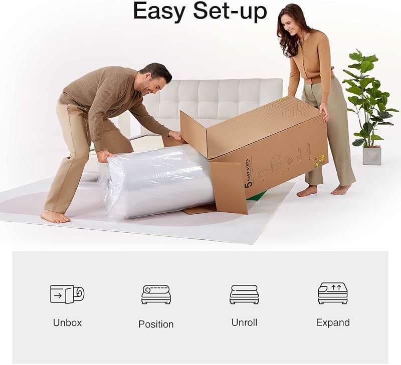Novilla King Size Mattress 14 Inch, Hybrid Mattress King Size with Comfy Support, Bed Mattresses 14 Inch with Individual Pocket Springs for Motion Isolation & Pressure Relief, Certipur-Us Certified - Image 6