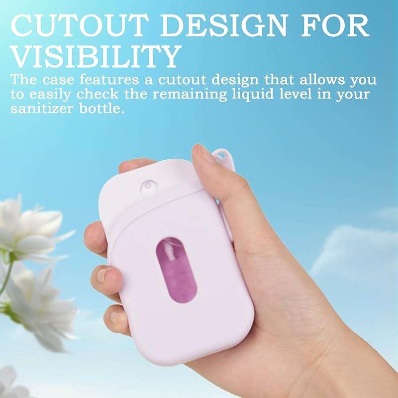 Dexprosy 2Pcs Silicone Case for Hand Sanitizer Spray for Touchland | Power Mist and Glow Mist 1FL OZ, Protective Travel Accessory with Adjustable Straps - Image 4