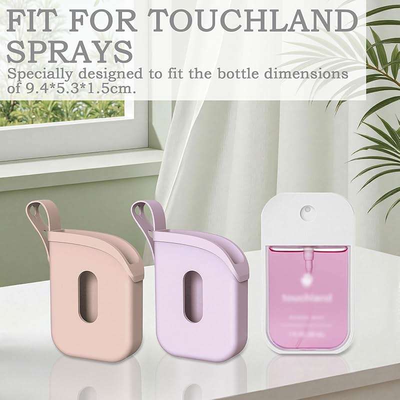 Dexprosy 2Pcs Silicone Case for Hand Sanitizer Spray for Touchland | Power Mist and Glow Mist 1FL OZ, Protective Travel Accessory with Adjustable Straps - Image 5