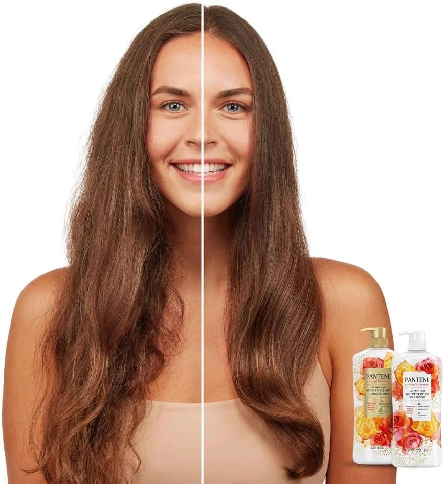 Pantene Essential Botanicals Moroccan Rose & Manuka Honey Shampoo, 38.2 Fl Oz - Image 3