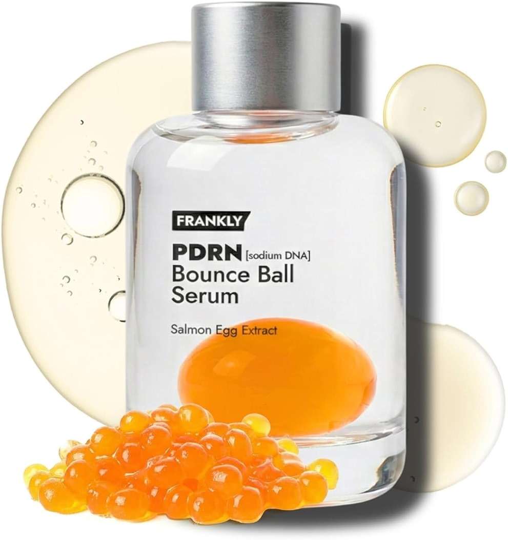 FRANKLY Salmon PDRN Bounce Ball Serum – 99% Pure Salmon DNA PDRN for Post Microneedling Recovery, Redness & Damaged Skin Repair | Glass Skin Korean Skincare | Lightweight, Non Sticky | 1.01 fl oz - Image 1
