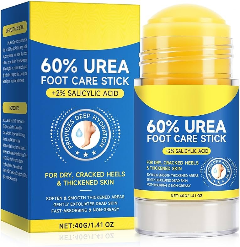 60% Urea with 2% Salicylic Acid Urea Foot Care Stick, Foot Cream Moisturizer for Dry Cracked Feet, Knees, Elbows, Hands,Moisturizes and Hydrates the Dry Skin,Callus Remover & Skin Softener -1.41oz - Product Image