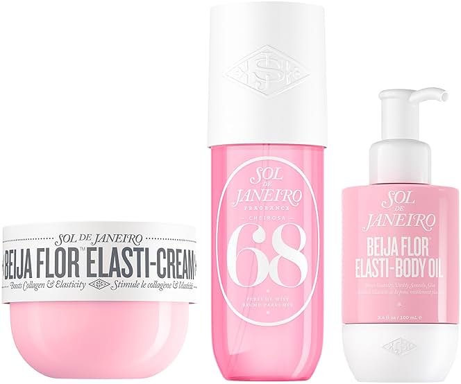 Sol de Janeiro Beija Flor Body Routine Bundle | Beija Flor Elasti-Cream, Cheirosa 68 Perfume Mist, Body Oil | Self Care for Women | Amazon Exclusive - Product Image
