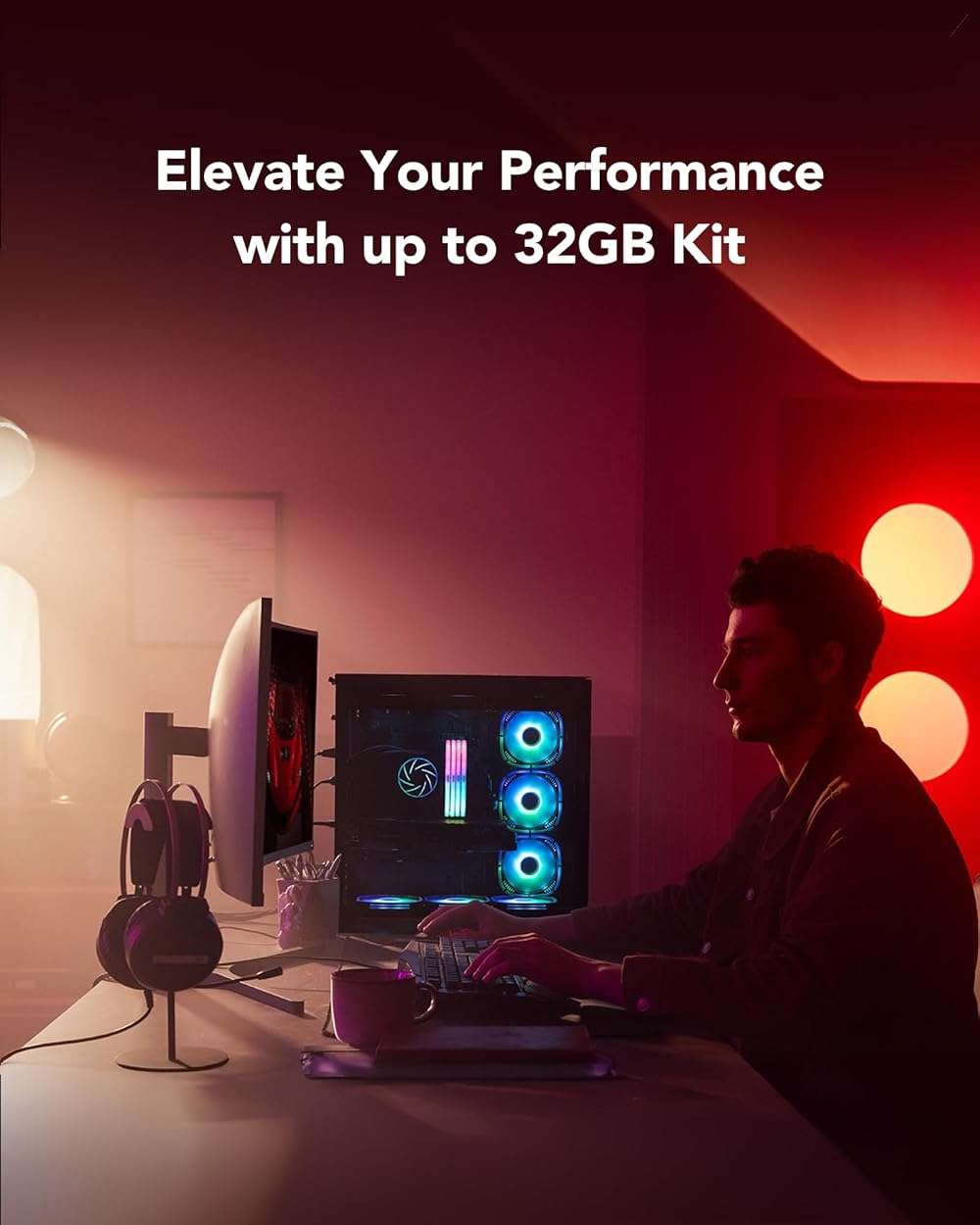 Lexar ARES Gen2 RGB DDR5 RAM 32GB Kit (2x16GB) 6400MHz CL30, 288-Pin UDIMM Desktop Memory, PC Gaming Computer Memory, for Intel XMP 3.0/AMD EXPO/CL30-38-38-76/1.4V(LD5U16G64C30BR-RGD) - Image 3