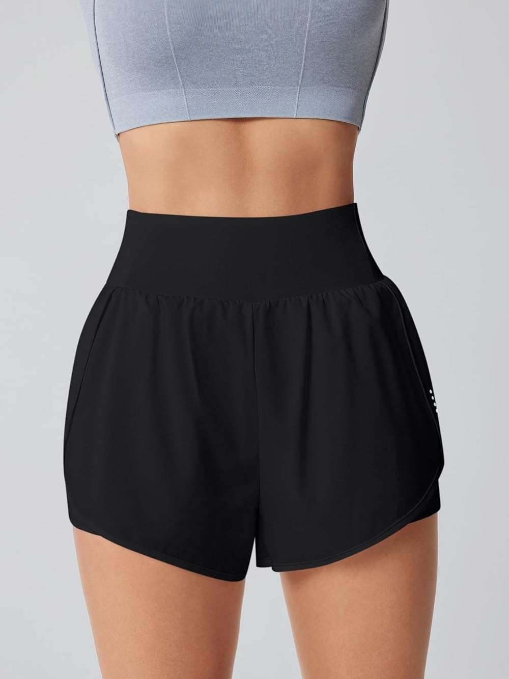 LALA BIRDS Women's Athletic Running Shorts High Waisted with Pockets, Women 3" Workout Dolphin Gym Yoga Beach Shorts - Image 4