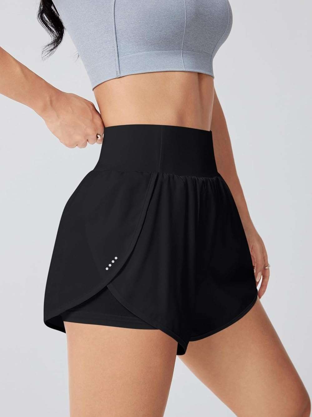 LALA BIRDS Women's Athletic Running Shorts High Waisted with Pockets, Women 3" Workout Dolphin Gym Yoga Beach Shorts - Image 5