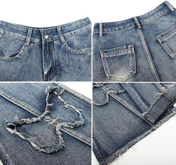ZUNQKG Womens Y2k Butterfly Flare Jeans Low Rise Grunge Clothes Distressed Vintage Denim Bell Bottom - Image 4