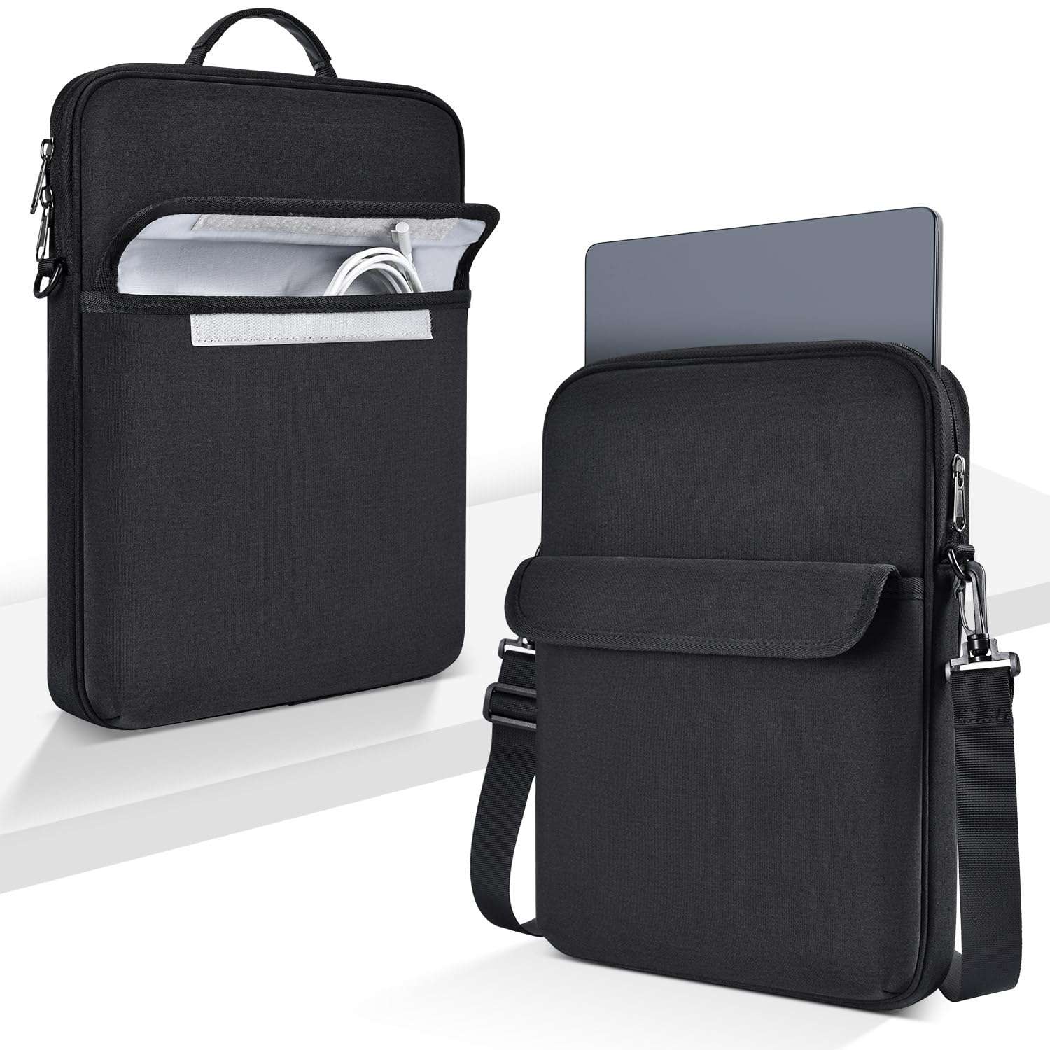 13 inch Laptop Sleeve Case Shoulder Bag for 2026 MacBook Air 13.6 in M4 M3 M2, Neo 13-inch Padded Shockproof Accessory Pocket - Image 1