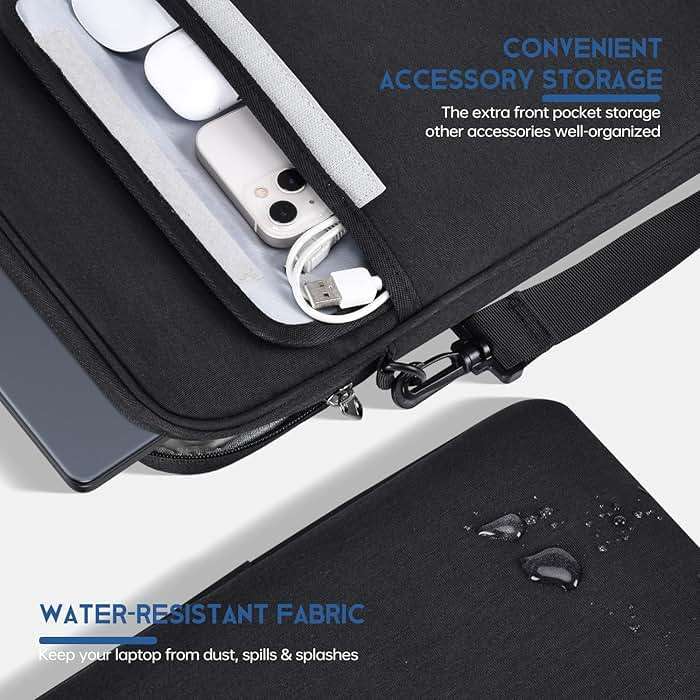 13 inch Laptop Sleeve Case Shoulder Bag for 2026 MacBook Air 13.6 in M4 M3 M2, Neo 13-inch Padded Shockproof Accessory Pocket - Image 4