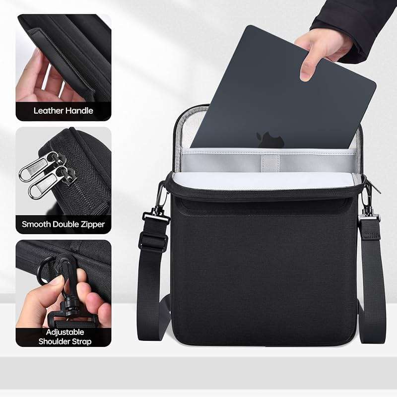13 inch Laptop Sleeve Case Shoulder Bag for 2026 MacBook Air 13.6 in M4 M3 M2, Neo 13-inch Padded Shockproof Accessory Pocket - Image 5