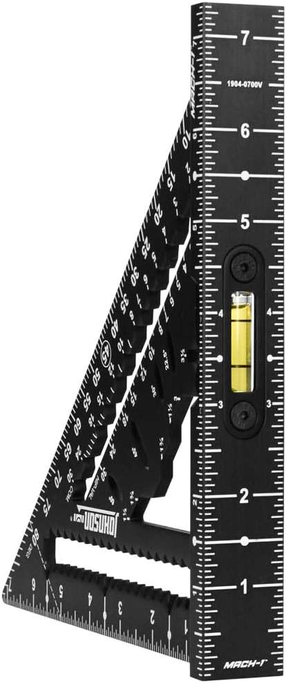 Johnson Level & Tool 1904-0700V 7-1/4" Johnny Square® MACH-1™ Smart Mark™ Rafter Square with Level Vial, Black - Image 5