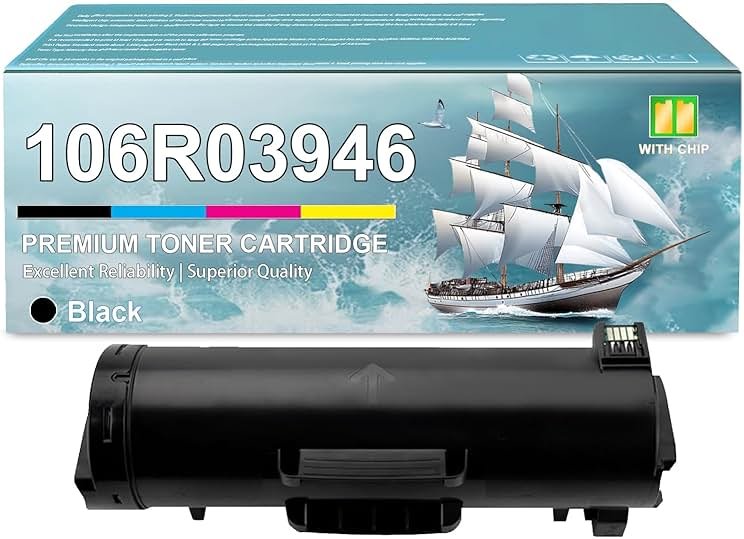 106R03946 Toner Cartridge Compatible for Xerox 106R03946 Black Toner Replacement Cartridges, High Yield with Chip, Work for Xerox VersaLink B600 B605 B610 B615 Printers, 1 Pack(46,700 Pages) - Product Image