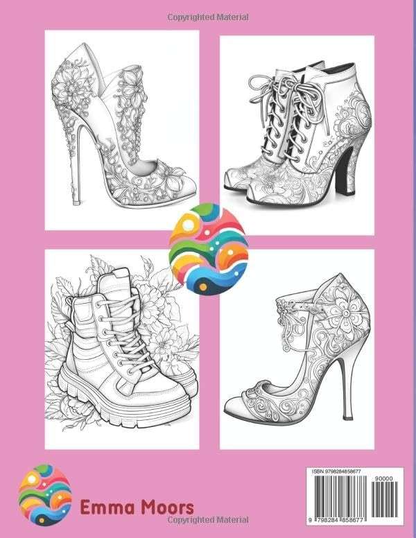 Footwear Fantasy Art: Creative Escape for Teens & Adults, 50 Dreamy Shoe Pages - Image 2