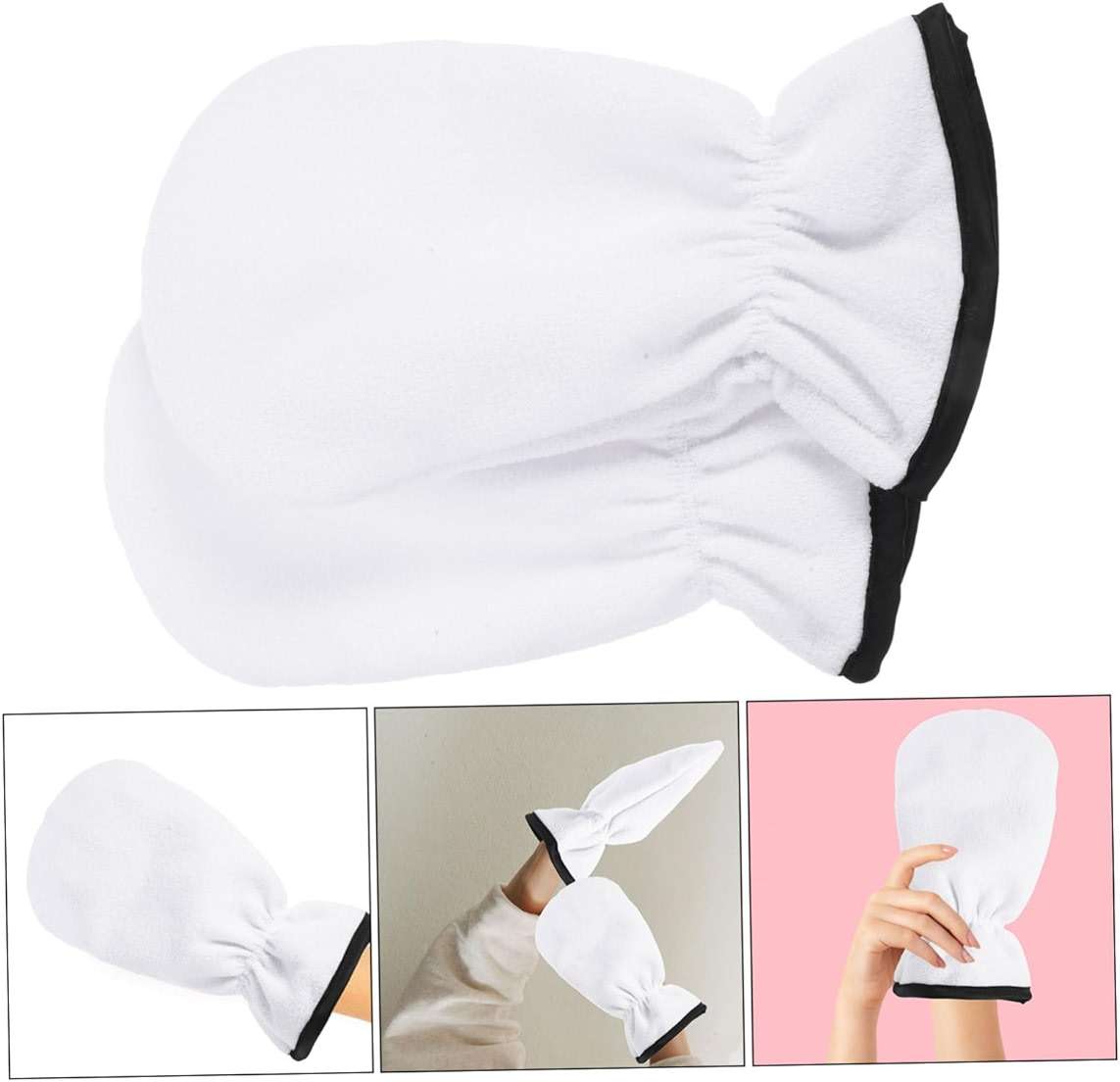 SHERCHPRY Facial Exfoliator Gloves Hand Mask for Dry Scalp Essential Oil Spa Gloves - Image 8