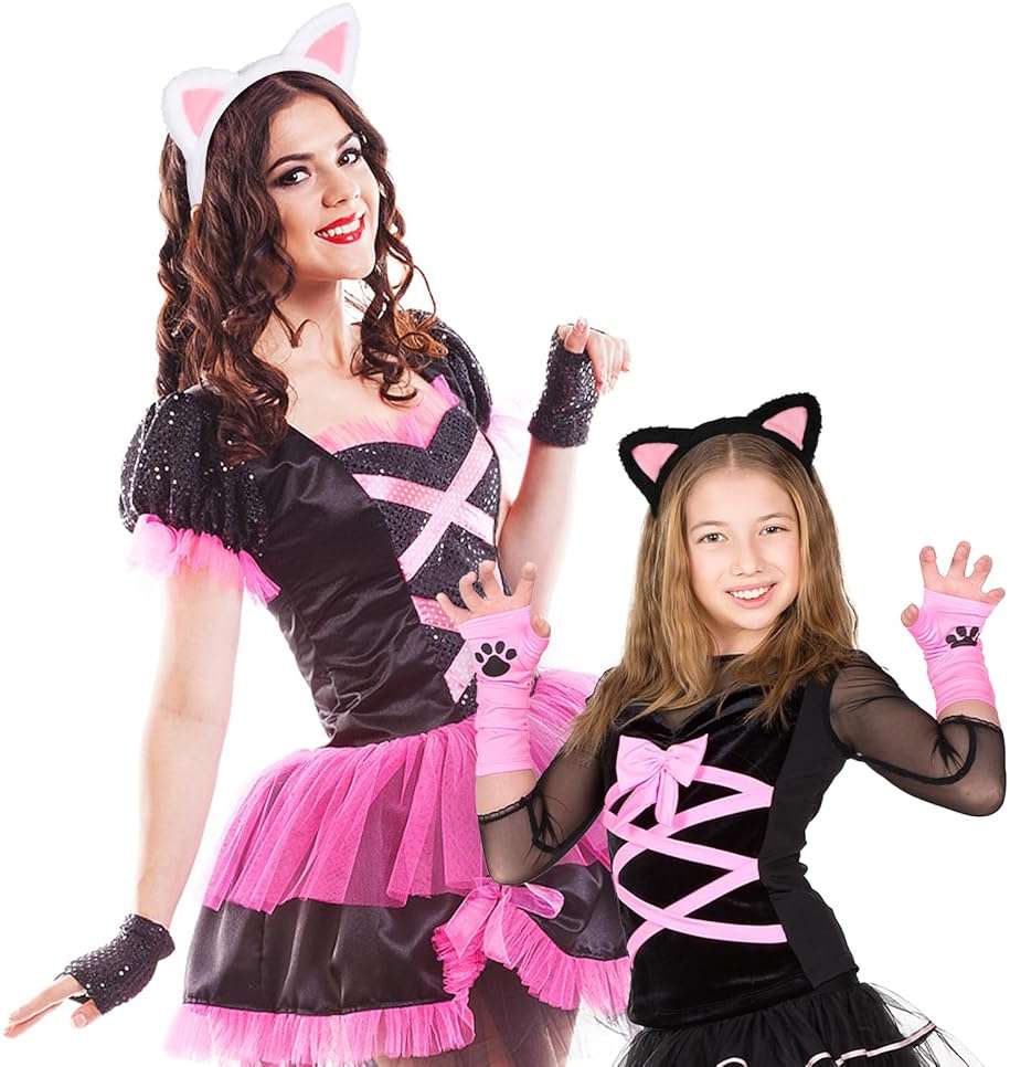 Etercycle Cat Ear Headbands For Women, Cute Fuzzy Cat Washing Face Makeup Head Band for Spa Yoga Halloween Parties Cosplay - Image 6