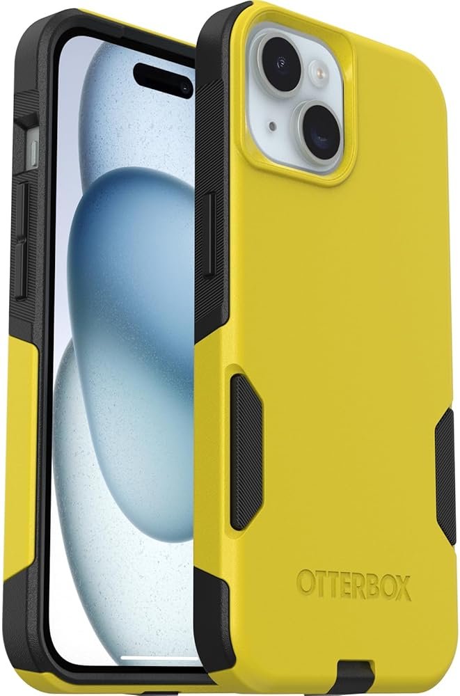 OtterBox iPhone 17e & iPhone 16e Commuter Series Case - Night Reverse (Yellow & Black) | Slim & Tough | Pocket-Friendly | with Port Protection | Non-Retail Packaging - Product Image