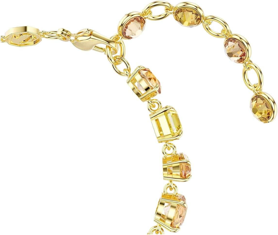 Swarovski Gema bracelet, Mixed cuts, Yellow, Gold-tone plated - Image 3