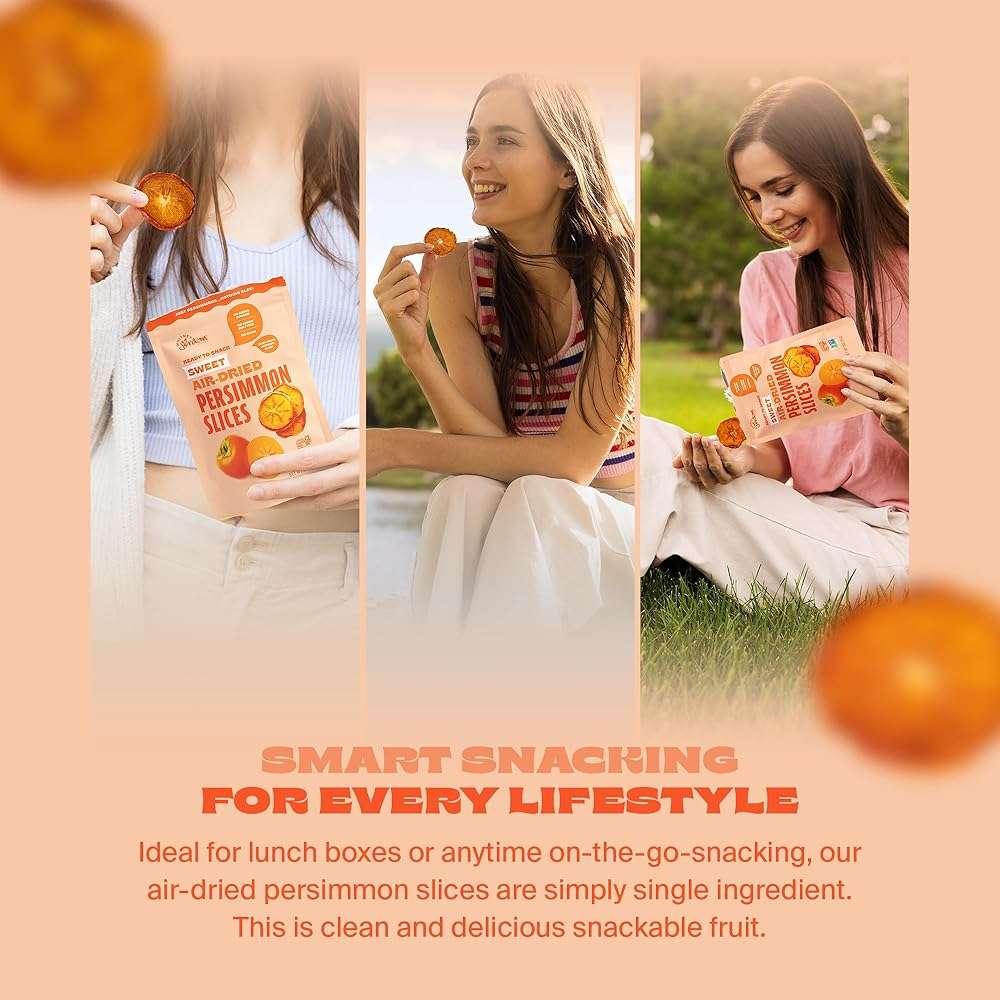 Whitney Jordan Naturals Air-Dried Persimmon Slices 2 Oz, Pack of 10 - Dried Fruit Snack Made from Real Persimmons - No Sugar Added, Gluten-Free, Vegan, Chewy Fruit for Healthy Snacking On-the-Go - Image 7