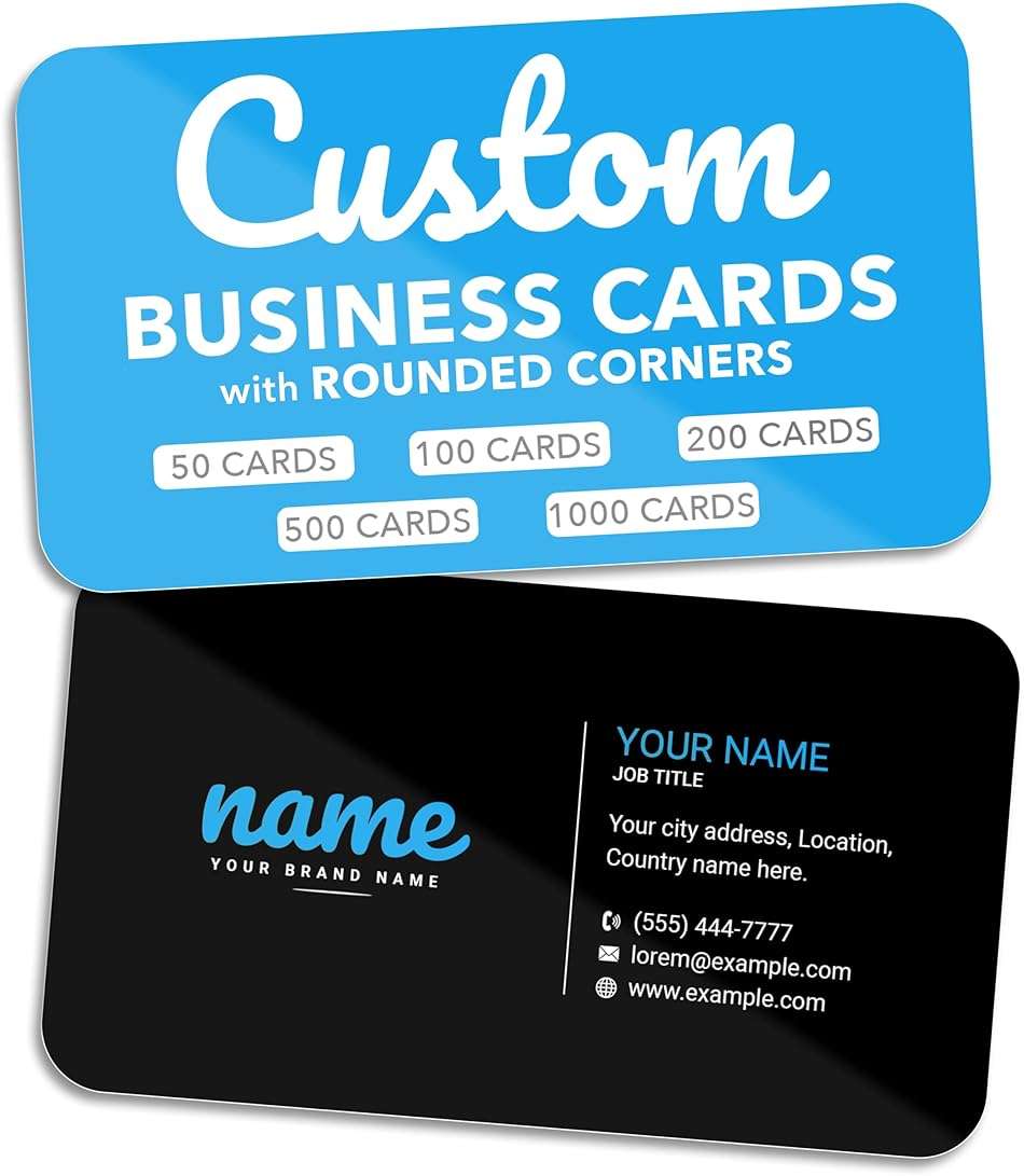 Custom Business Cards with Rounded Corners - 16pt Cardstock - Made in the USA (50 to 10,000 Cards) - Image 1