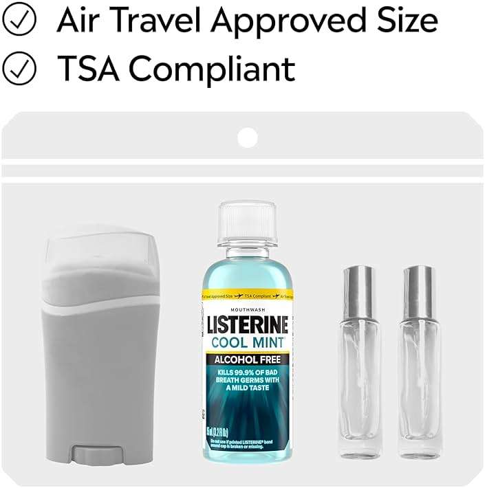 Listerine Alcohol Free Mouthwash, Less Intense Alcohol-Free Oral Care Formula for Bad Breath, Cool Mint Flavor, 3.2 fl. oz (Pack of 2) - Image 4