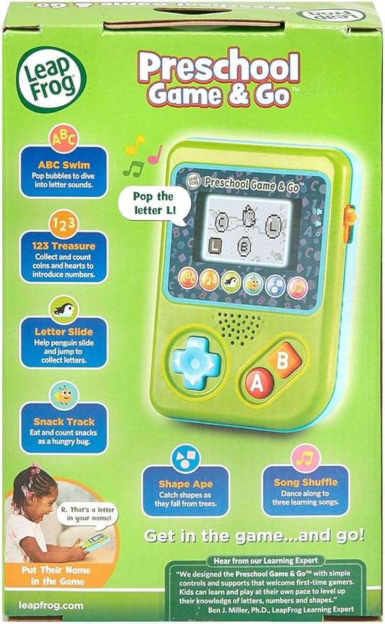 LeapFrog Preschool Game and Go Handheld Video Game Toy, Green - Image 8