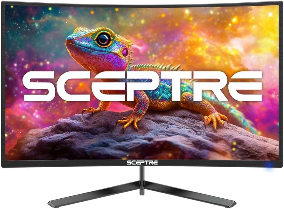 Sceptre New 24-inch Curved Gaming Monitor 1080p up to 180+Hz DisplayPort HDMI 100% sRGB, AMD FreeSync Build-in Speakers Machine Black 2026 (C248B-FWT168 Series) - Image 1