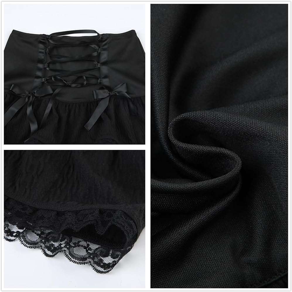 Inpunktoo Y2k A Line Mini Skirt Women Fairy Low Waisted Goth Flared Punk Rave - Image 5