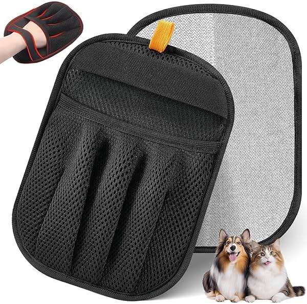 Salhap Pet Hair Removal Glove for Cats & Dogs, Upgraded Five-Finger Electrostatic Pet Hair Glove, Reusable Magic Brush Pet Hair Remover Tool for Laundry, Couch, Carpet, Car Seat - Image 1