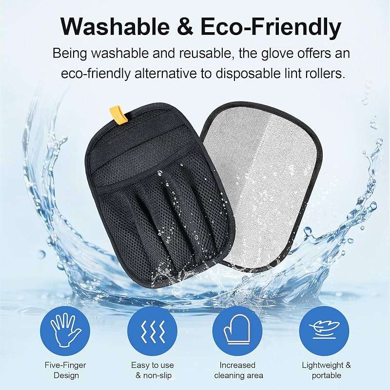 Salhap Pet Hair Removal Glove for Cats & Dogs, Upgraded Five-Finger Electrostatic Pet Hair Glove, Reusable Magic Brush Pet Hair Remover Tool for Laundry, Couch, Carpet, Car Seat - Image 6