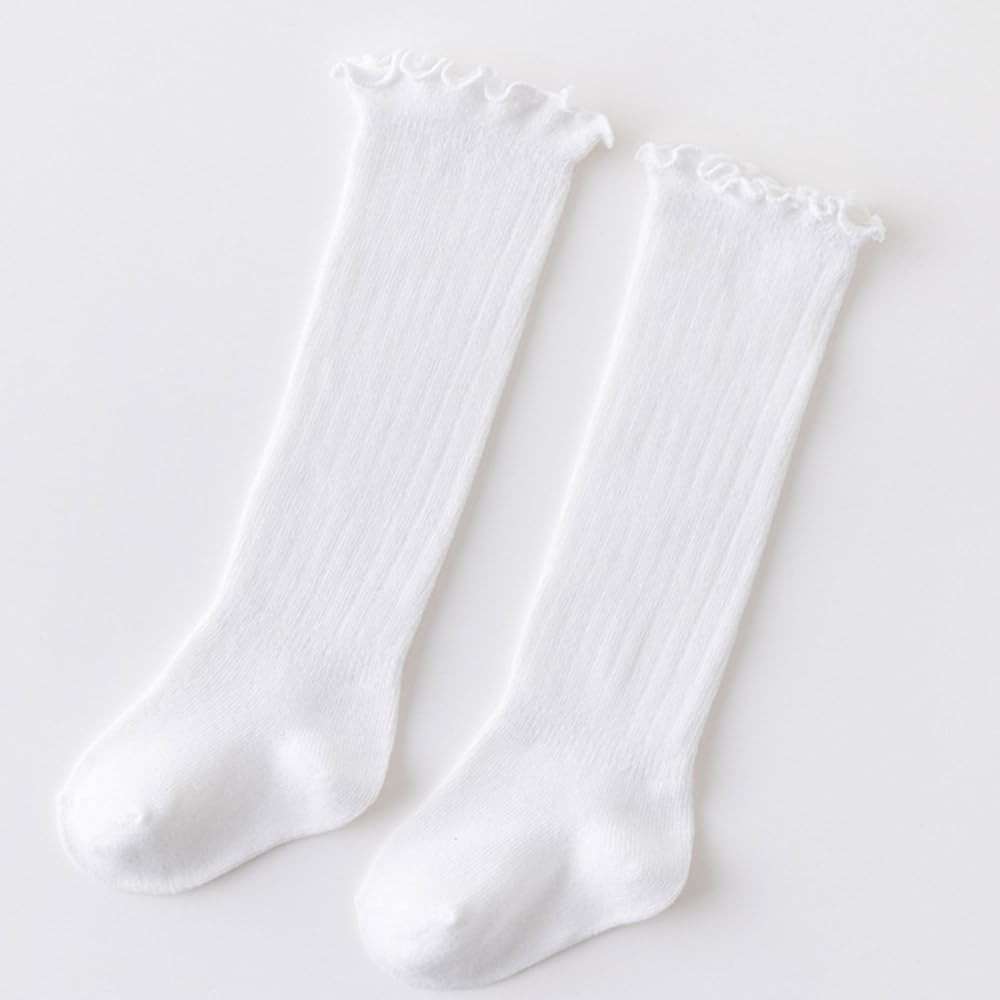 AQOKKA Baby Knee High Socks Kids Tube Long Boot Cotton Knit Stocking Infant Toddler Dress Socks for Boy Girl - Image 4