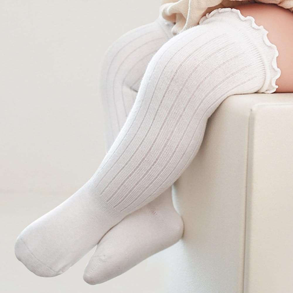 AQOKKA Baby Knee High Socks Kids Tube Long Boot Cotton Knit Stocking Infant Toddler Dress Socks for Boy Girl - Image 6