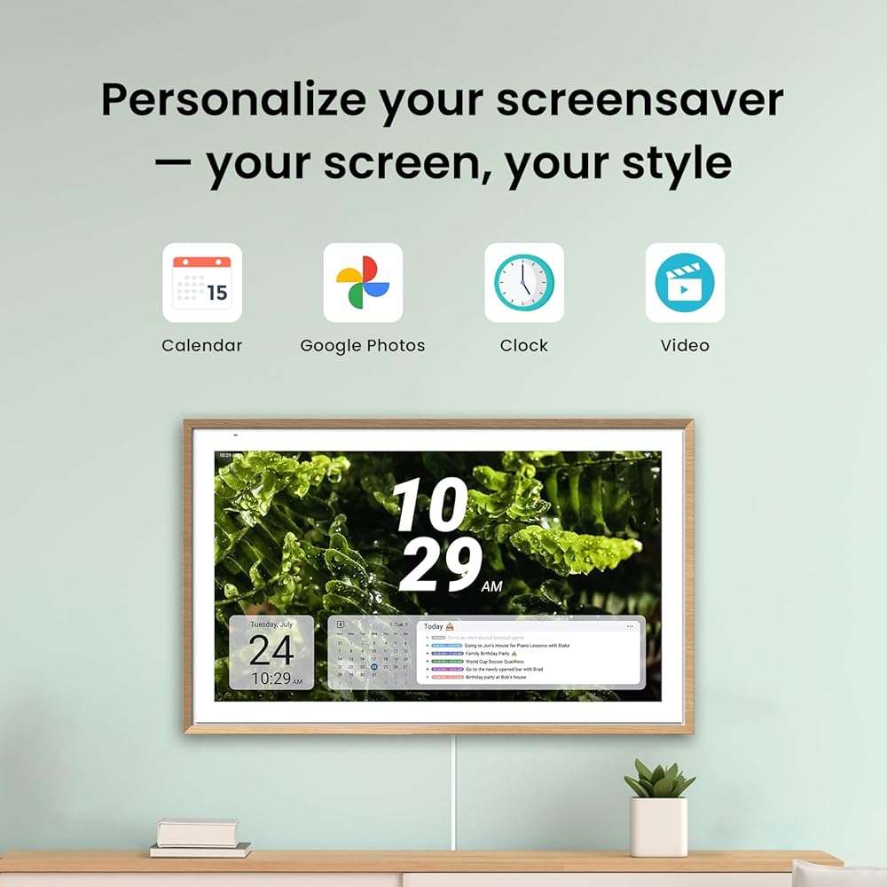 Apolosign 21.5-inch Digital Calendar & Smart Family Wall Planner, No Subscription, Calendar & Dashboard Dual-Mode System, Shared Touchscreen Display with Calendar Sync, Chore Charts & Family Scheduling Hub (Teak) - Image 8
