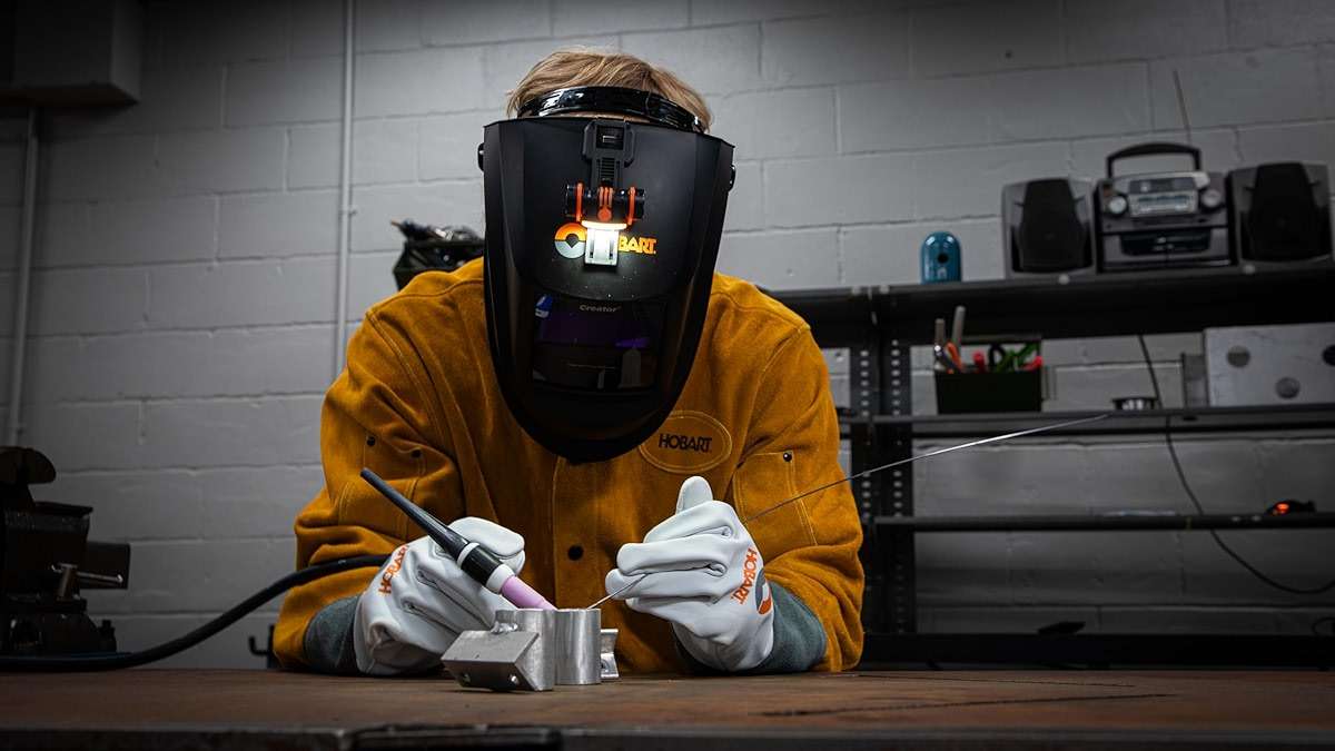 Hobart LED Welding Helmet Light Attachment - 90 Lumen Helmet Mounted Headlamp Welding Light - AA Battery Powered, Adjustable Modes - Fits Hobart Inventor™, Creator™ & Pillar™ Series (Model 117009) - Image 5